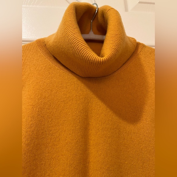 NWOT Gloria Sachs 100% Heavy Cashmere Long Dress with Roll neck Color Block - M - Picture 3 of 9